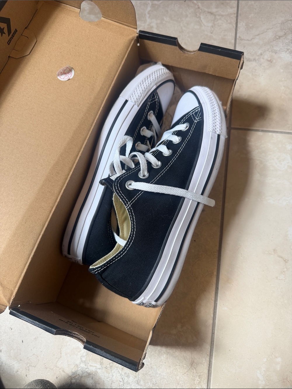 Converse Black and White Low-Top Canvas Sneakers